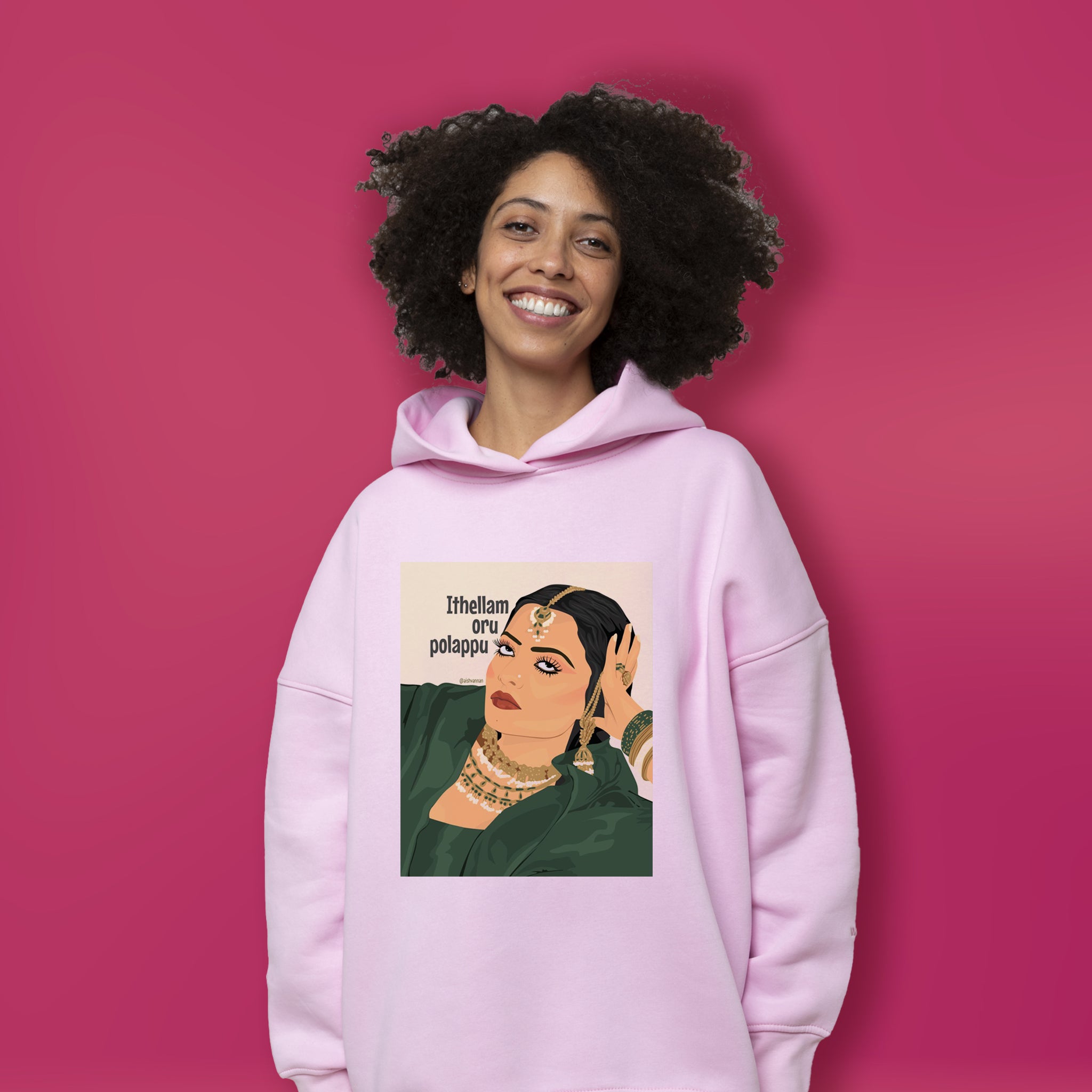 Illustrated Art Hoodie For Women